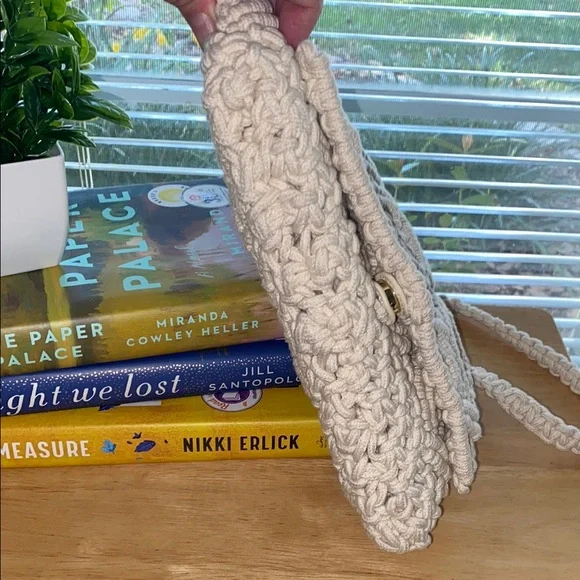Zara Cream Macramé Shoulder Bag - Picture 7 of 7